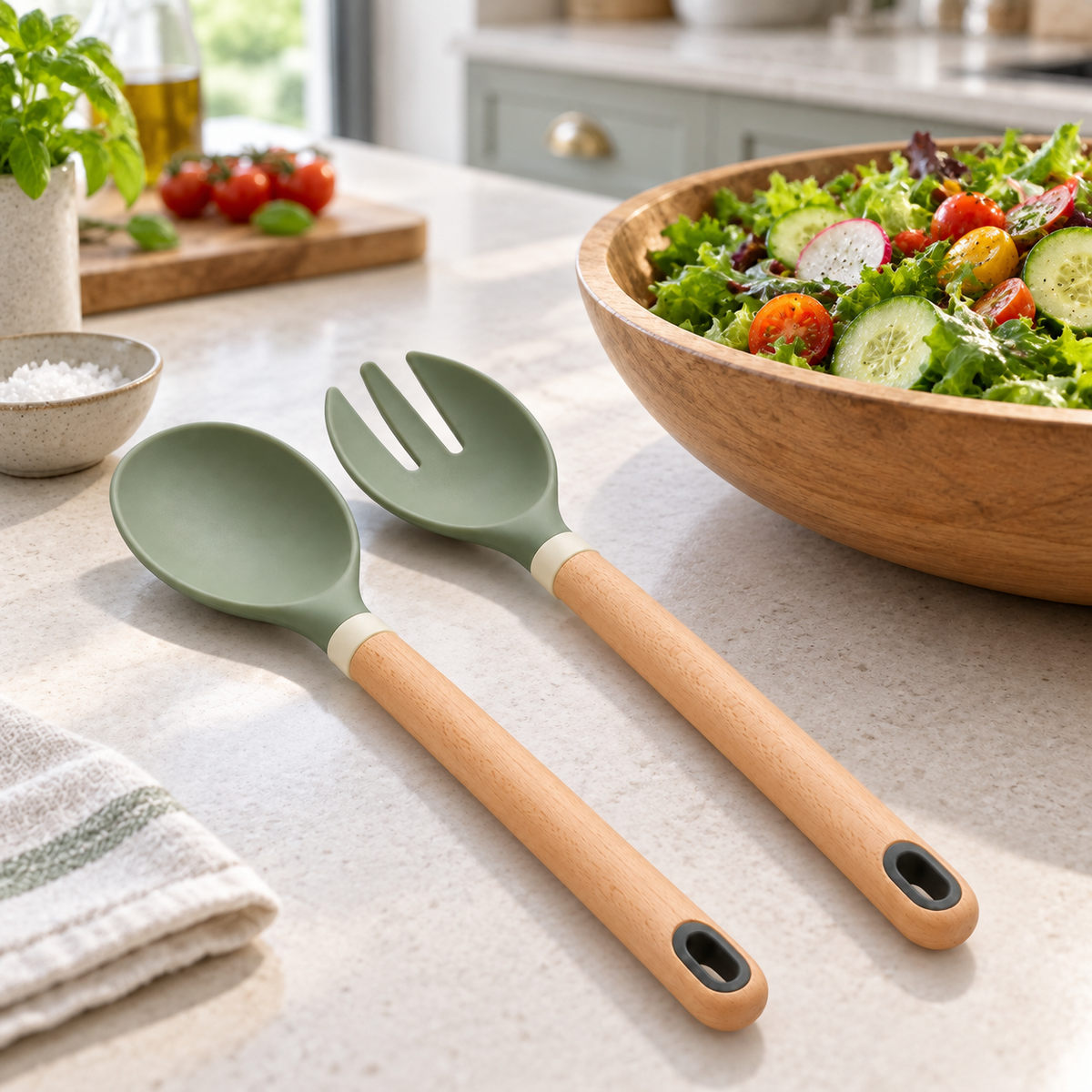 PebbleGrip Salad Servers